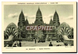 Old Postcard Exposition Coloniale Internationale Paris 1931 Angkor Wat main F...
