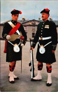 Officer and Corporal Black Watch London Vintage Postcard C319