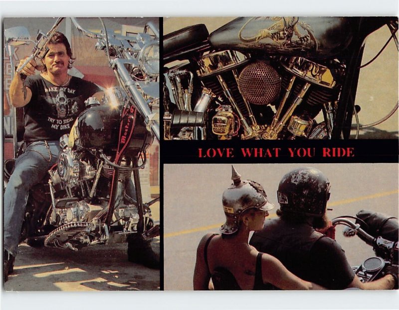 Postcard Love What You Ride, Daytona Beach, Florida