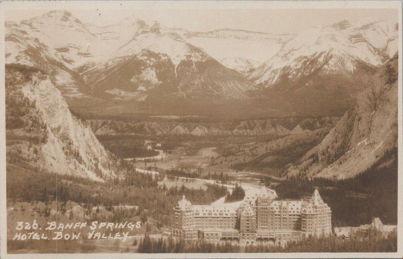 RPPC Postcard Banff Springs Hotel Bow Valley Canada