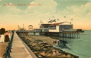 Postcard Texas Galveston Breakers Bathhouse Daferner 23-1540