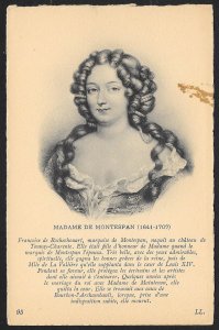 FAMOUS HISTORICAL PERSON Madame De Montespan Unused c1910s
