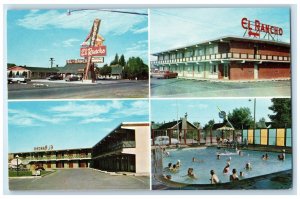 c1950's El Rancho Motor Lodge East Rock Springs Wyoming WY Multiview Postcard