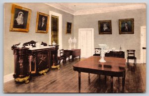 Interior~Nashville TN~Andrew Jackson Hermitage~Dining Room~1920s Hand-Colored PC