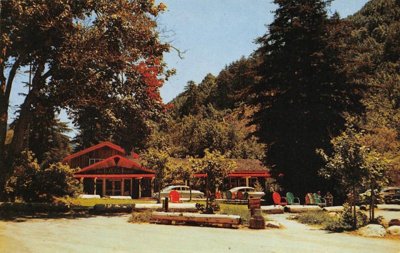 California BIG SUR LODGE Monterey County, CA 1940s Cars Chrome Vintage Postcard