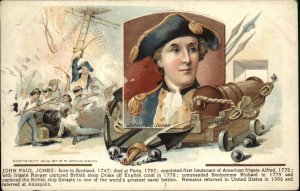 John Paul Jones American Lieutenant Cannon US History c1910 Patriotic Postcard