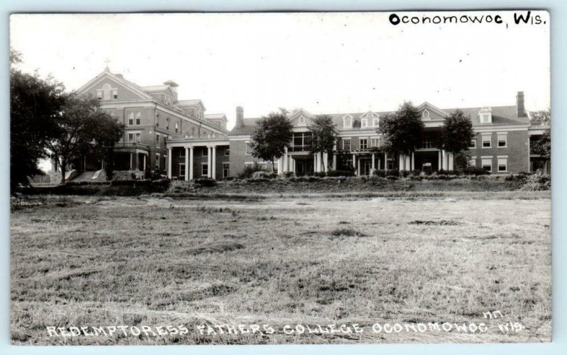 RPPC  OCONOMOWOC Wisconsin WI  REDEMPTORIST FATHERS COLLEGE  Postcard