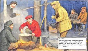 Artist Peter Newell Bigger-Than-Weather Boys #3 Camping Postcard