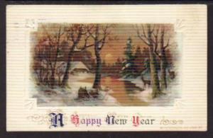 Happy New Year Winsch Postcard 5835