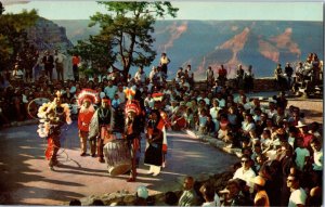 Hopi Indian Dancers Grand Canyon National Park Arizona Fred Harvey Postcard