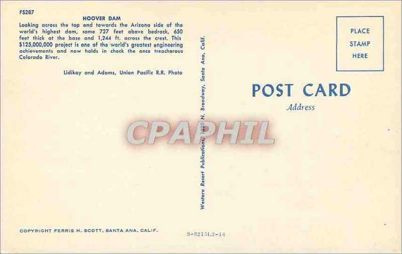 Old Postcard Hoover Dam