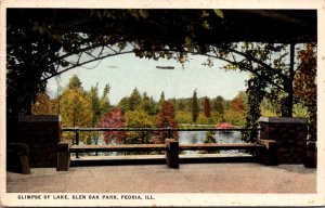 Illinois Peoria Glen Oak Park Glimpse Of Lake 1919