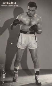 Guy Gracier French Parisian 1950s Boxer Old Publicity Photo Card