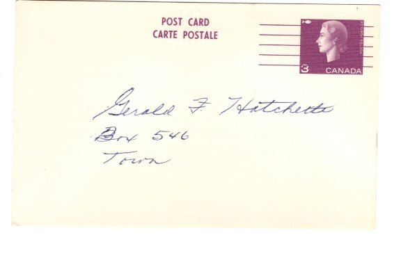 Postal Stationery Postcard Elizabeth II 3 Cent Precanceled, Used