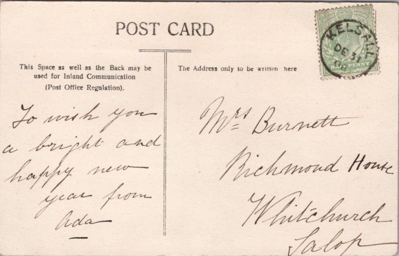 Post Office Kelsall Cheshire West Chester England UK c1908 Antique Postcard E26