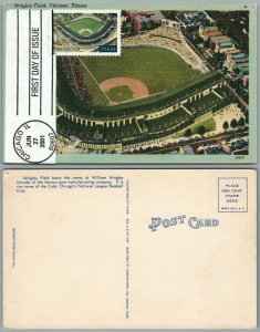 CHICAGO BASEBALL LEAGUE STADIUM WRIGLEY FIELD 2001 FIRST DAY OF ISSUE POSTCARD