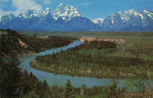 Postcard Snake River Grand Teton National Park Wyoming