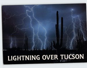 Postcard Lightning Over Tucson Arizona USA