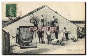 Old Postcard Folklore Salterns Berre Screening TOP salt