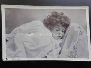 HAPPY CHILDHOOD: TIRED OUT Small Child Sleeps c1908 by R.Tuck & Son No.5628