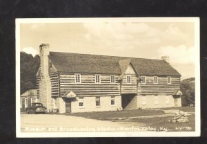 REAL PHOTO RENFRO VALLEY KENTUCKY BROADCASTING STUDIO CAR REAL PHOTO POSTCARD