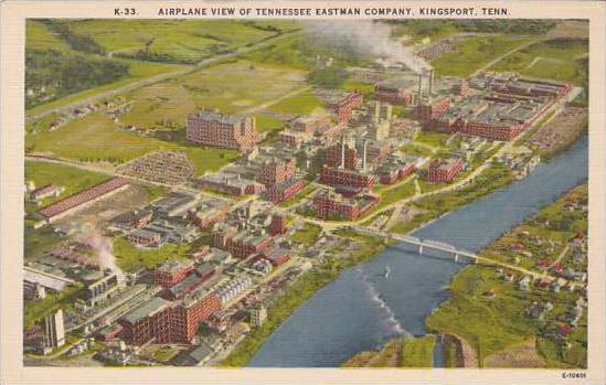 Tennessee Kingport Airplane View Of Tennessee Eastman Company