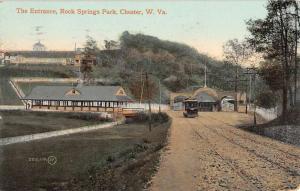 Chester West Virginia Rock Springs Park Entrance Antique Postcard K79946