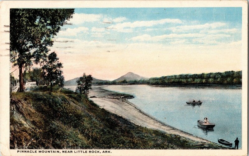 Pinnacle Mountain Near Little Rock Arkansas Postcard Cancel Pike Branch 2c Stamp 