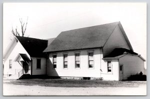Indiana Center Chapel Brethren Church Wabash Co RPPC c1955 Photo Postcard G45