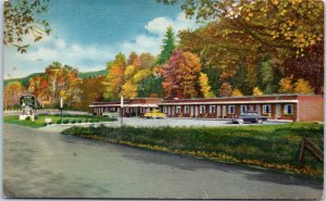 1940s Old White Motel Highway 60 White Sulphur Springs WV Postcard