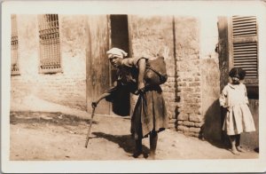 Egypt A Beggar Vintage RPPC C084