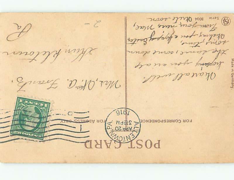 Pre-Linen Easter JESUS PETTING BABY LAMB AB4173