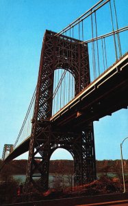 USA New Jersey Fort Lee George Washington Bridge Vintage Postcard C350