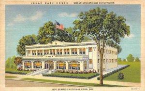 LAMAR BATH HOUSE Hot Springs National Park, Arkansas c1940s Vintage Postcard
