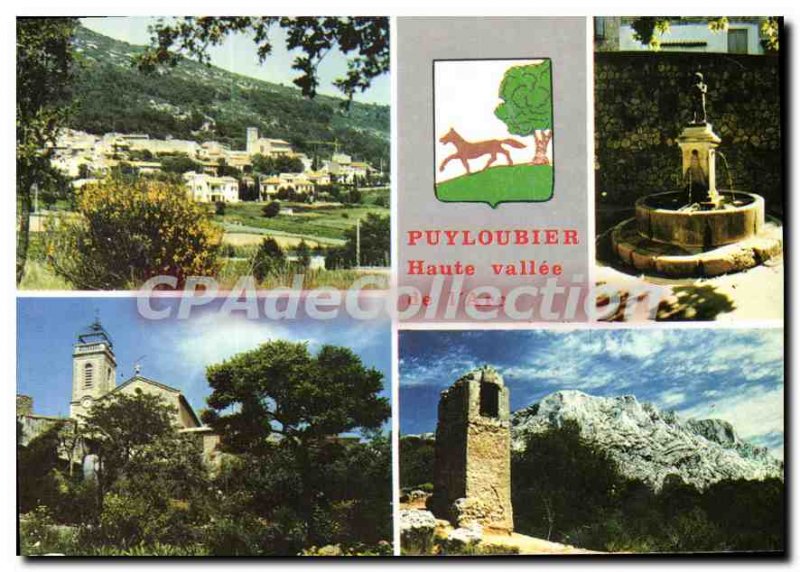 Postcard Modern Puyloubier Vue Generale The Church Fountain