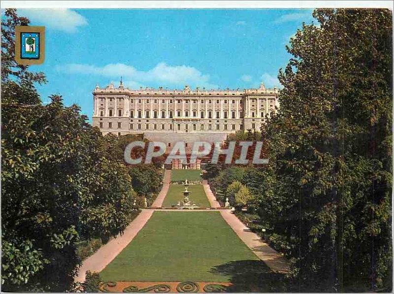 Postcard Modern Madrid Campo del Moro Royal Palace