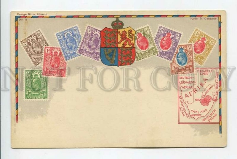 3184849 Orange River Colony Coat of arms STAMPS old Postcard