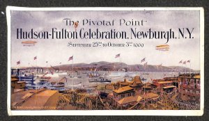 PIVOTAL POINT HUDSON-FULTON EXPOSITION NEWBURGH NEW YORK BLIMP NEWS POSTCARD 09
