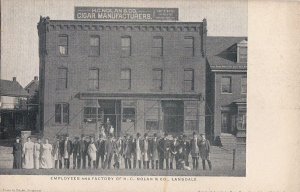 Postcard Employees + Cigar  Factory HC Nolan & Co Lansdale PA