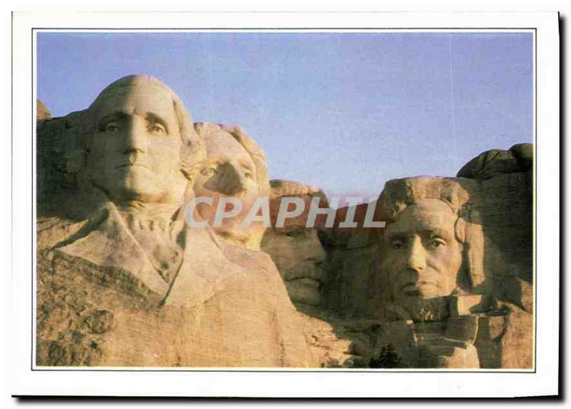 Modern Postcard Mount Rushmore The heads of four presidents