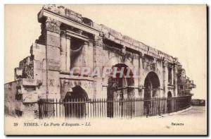 Nimes - La Porte d & # 39Auguste - Old Postcard