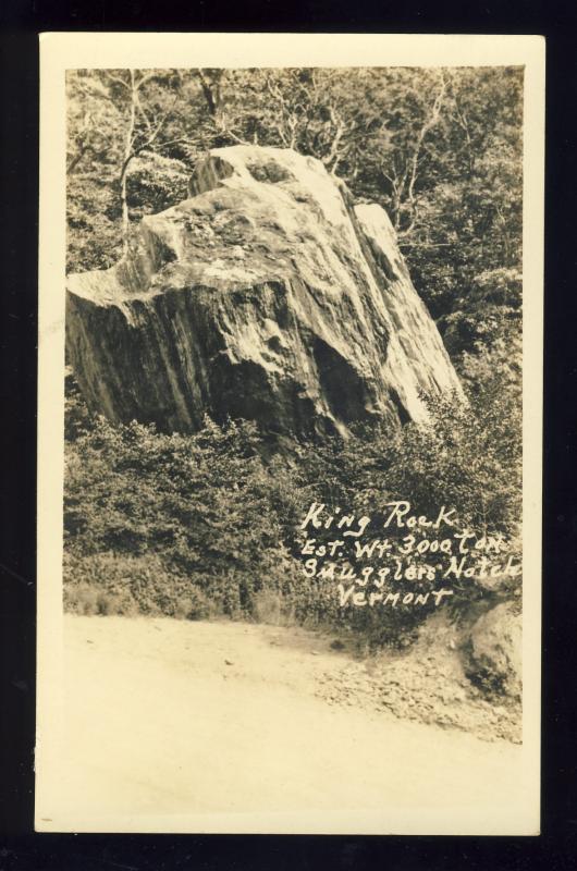 Stowe, Vermont/VT Photo Postcard, King Rock, Smuggler's Notch