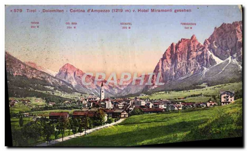 Old Postcard Dolomites Cortina D & # 39Ampezzo