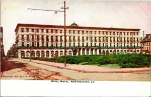 Vtg Postcard 1907 New Orleans, Louisiana Hotel Royal Street View Unused S19
