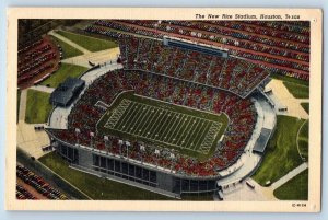 Houston Texas TX Postcard New Rice Stadium Exterior View c1954 Vintage Antique