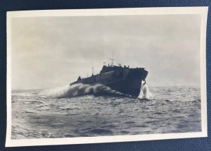 Mint Germany Real Picture Postcard German Navy speedboat Pushes To British Ship