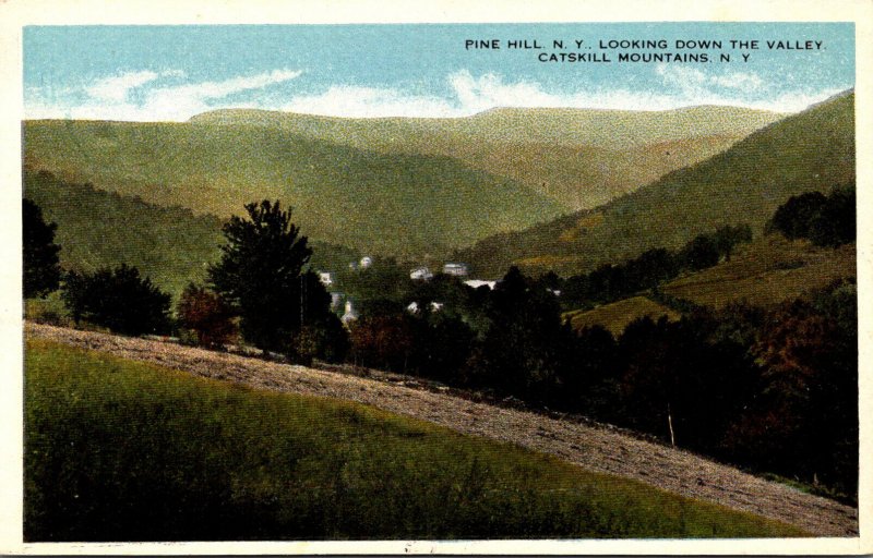 New York Catskills Pine Hill Looking Down The Valley