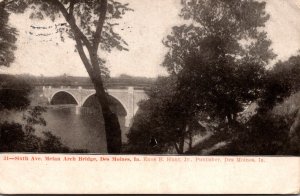 Iowa Des Moines Sixth Avenue Melan Arch Bridge 1908