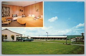 Tuscarora Motor Inn bet. Harrisburg & State College Mifflintown Penna Postcard