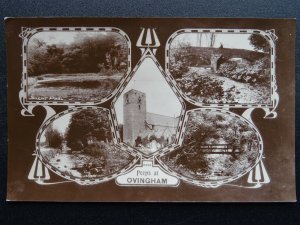 Northumberland OVINGHAM 5 Image Multiview - Old RP Postcard by R Johnston & Sons